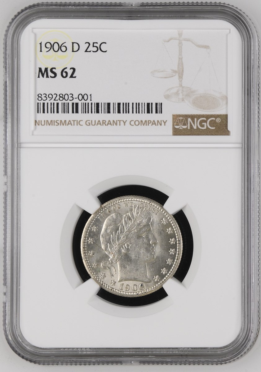 1906 D 25C MS | Coin Explorer | NGC