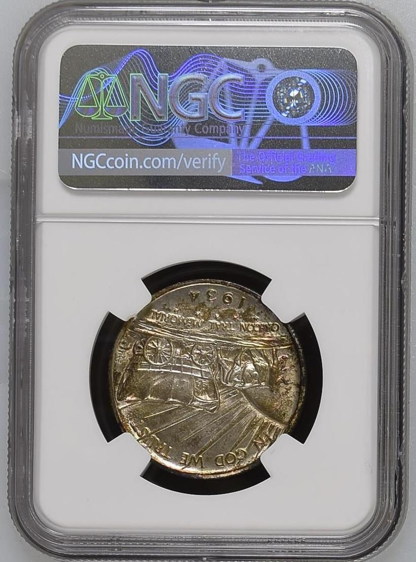 1934 D OREGON TRAIL 50C MS | Coin Explorer | NGC