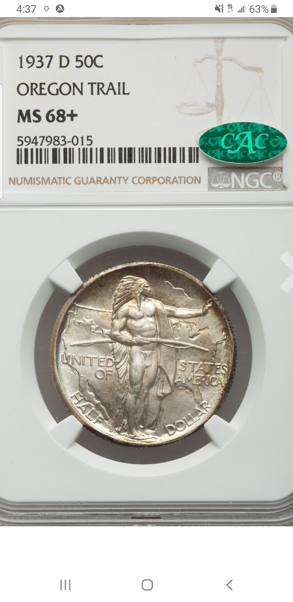 1937 D OREGON TRAIL 50C MS | Coin Explorer | NGC