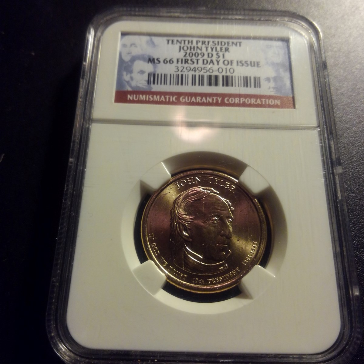 2009 D JOHN TYLER $1 MS | Coin Explorer | NGC