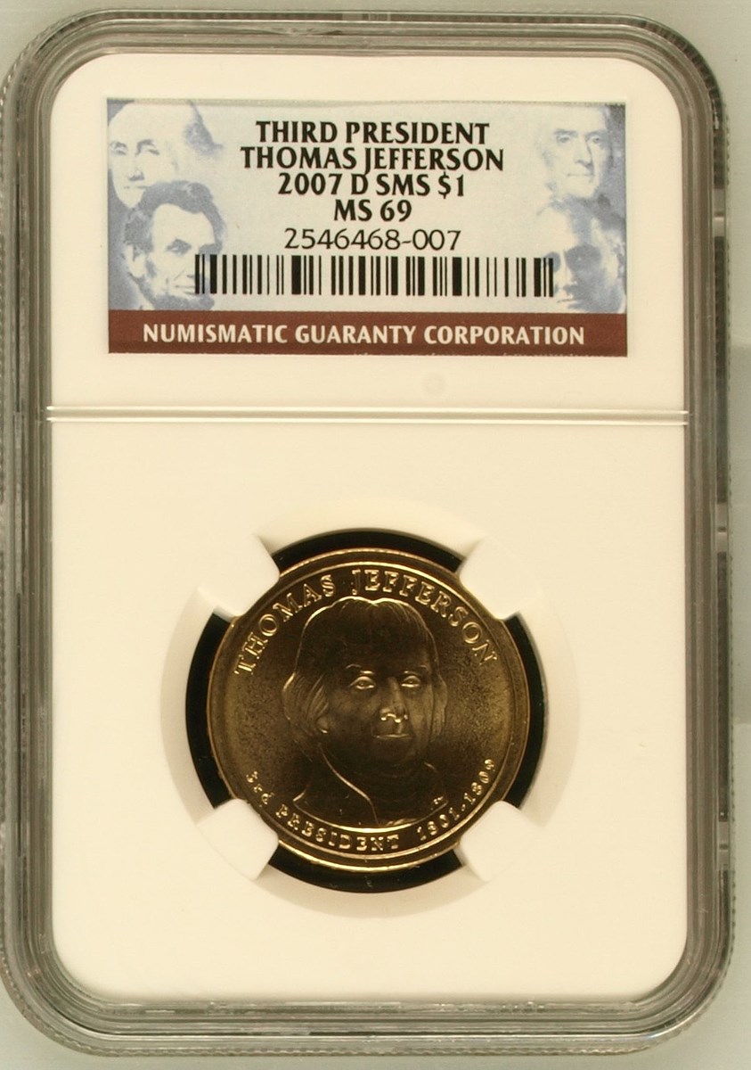 2007 D SMS THOMAS JEFFERSON $1 MS | Coin Explorer | NGC