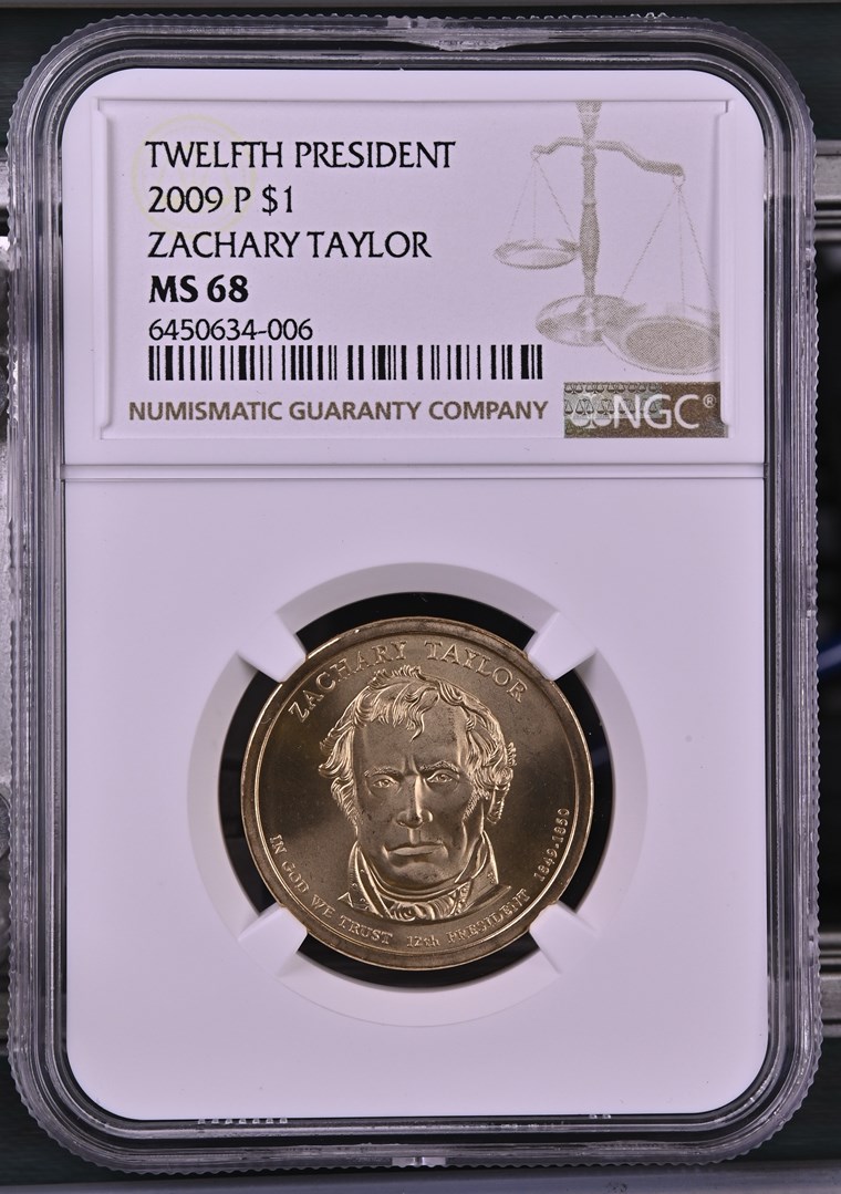 2009 P ZACHARY TAYLOR $1 MS | Coin Explorer | NGC