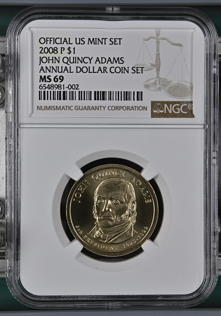 2008 P JOHN QUINCY ADAMS $1 MS | Coin Explorer | NGC
