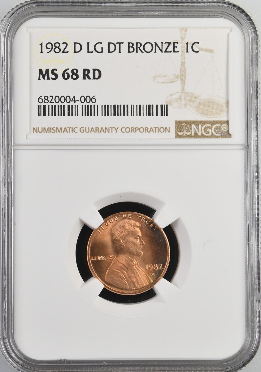 1982 D LG DT BRONZE 1C MS | Coin Explorer | NGC