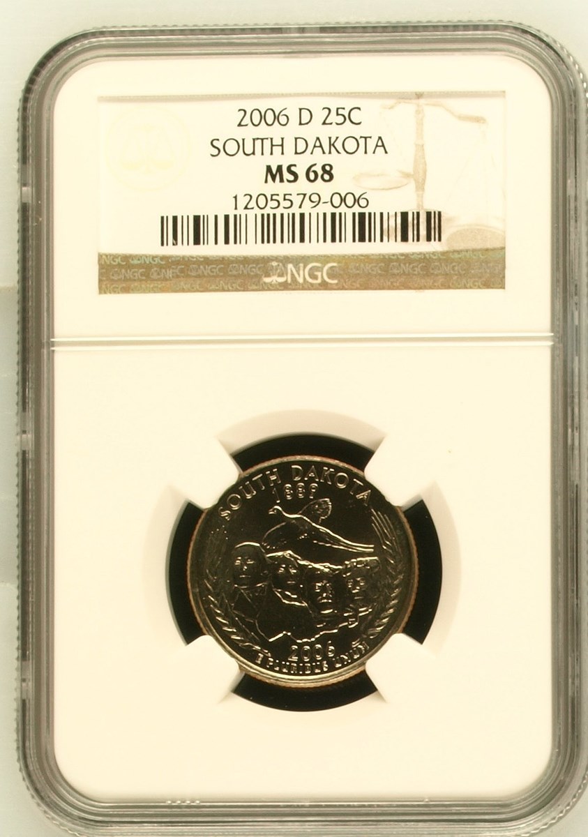 【新品未開封】2006年発行 サウスダコタ州Quarter 1 バンク•ロール 2006 P South Dakota Uncirculated Quarter Struck Through Errors | eBay
