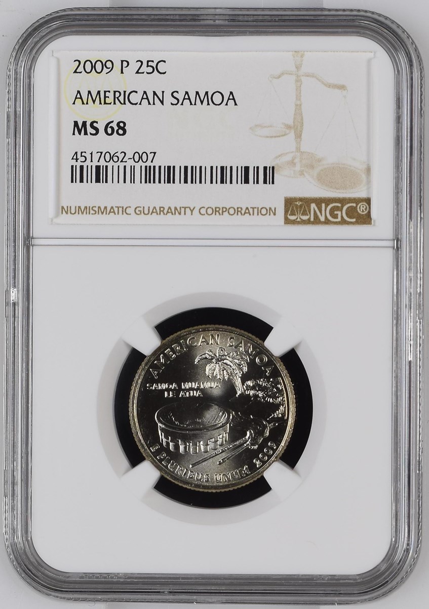 2009 P AMERICAN SAMOA 25C MS | Coin Explorer | NGC