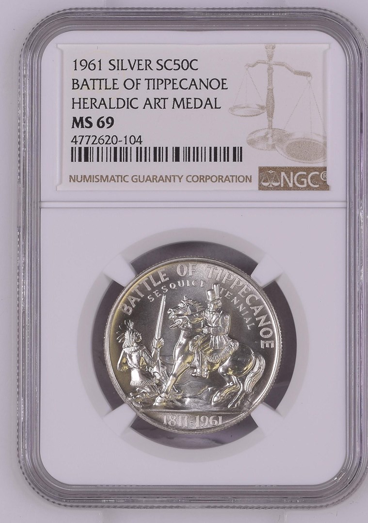 1961 SILVER BATTLE OF TIPPECANOE SC50C MS | Coin Explorer | NGC