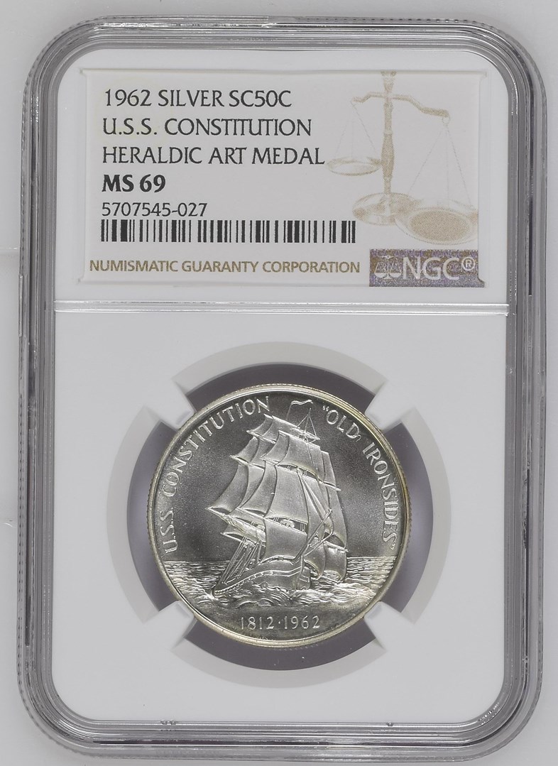 1962 SILVER U.S.S. CONSTITUTION SC50C MS | Coin Explorer | NGC