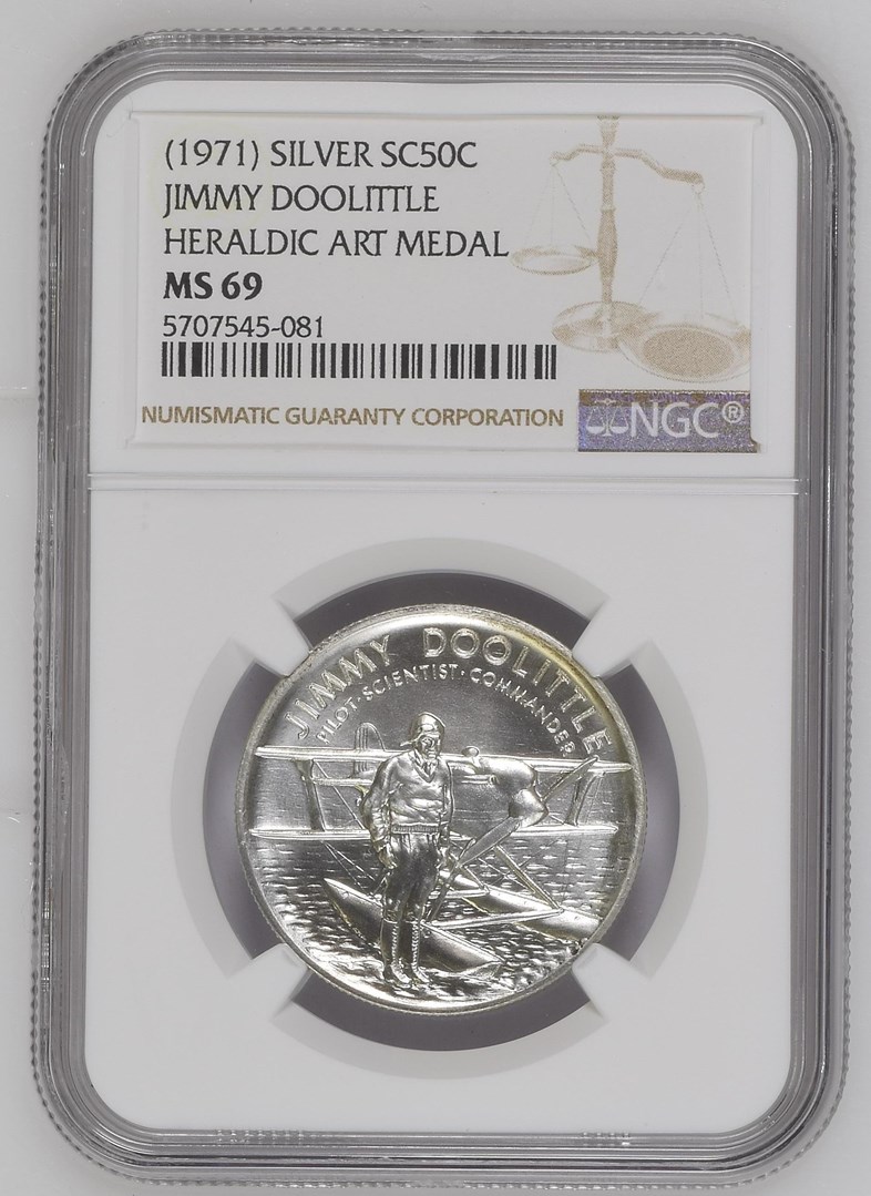 1971) SILVER JIMMY DOOLITTLE SC50C MS | Coin Explorer | NGC