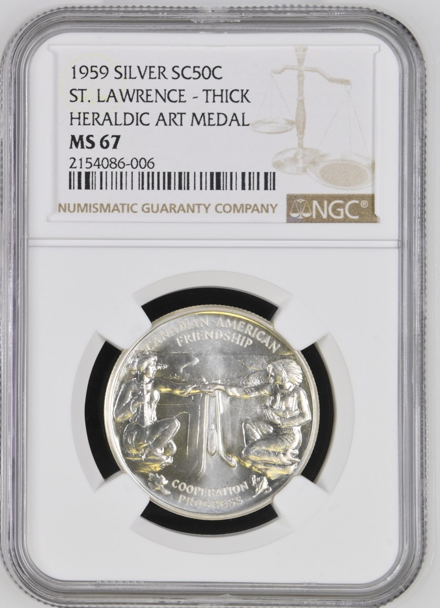 1959 SILVER ST. LAWRENCE - THICK SC50C MS | Coin Explorer | NGC