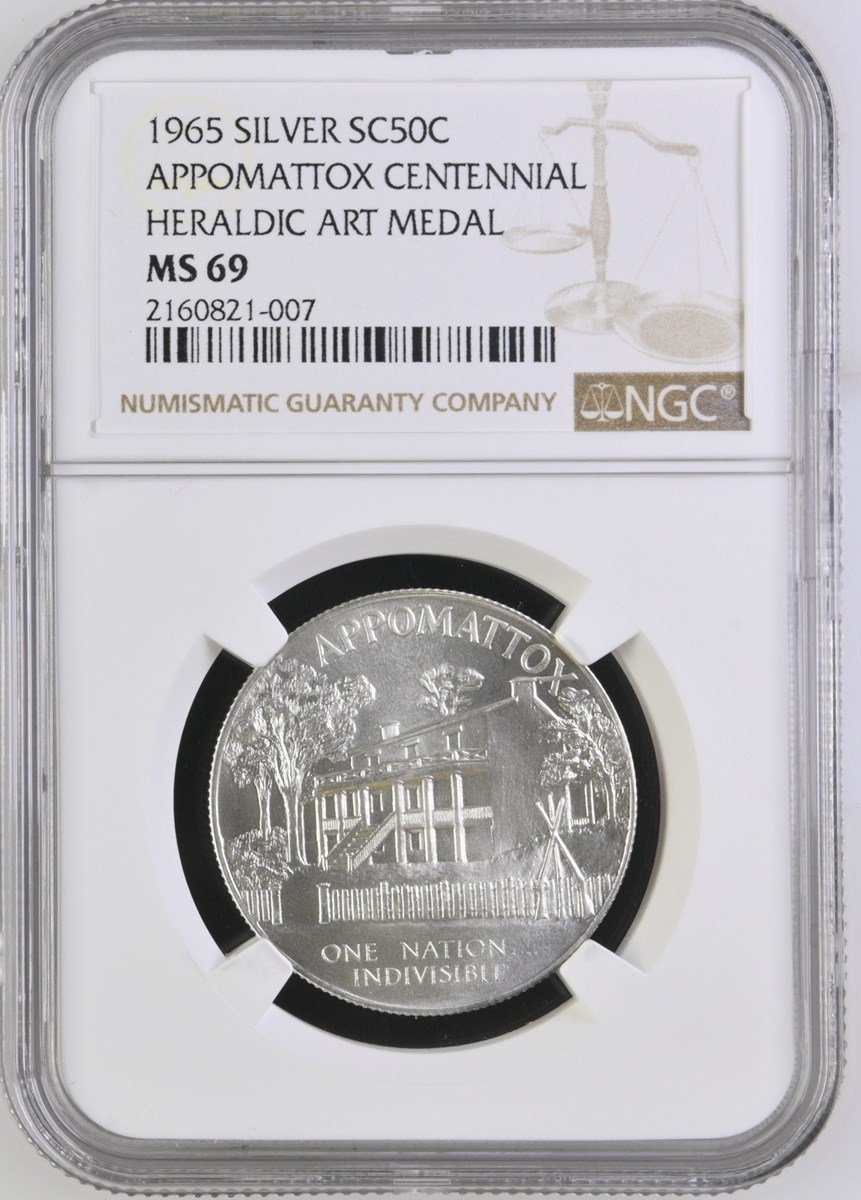1965 SILVER APPOMATTOX CENTENNIAL SC50C MS | Coin Explorer | NGC