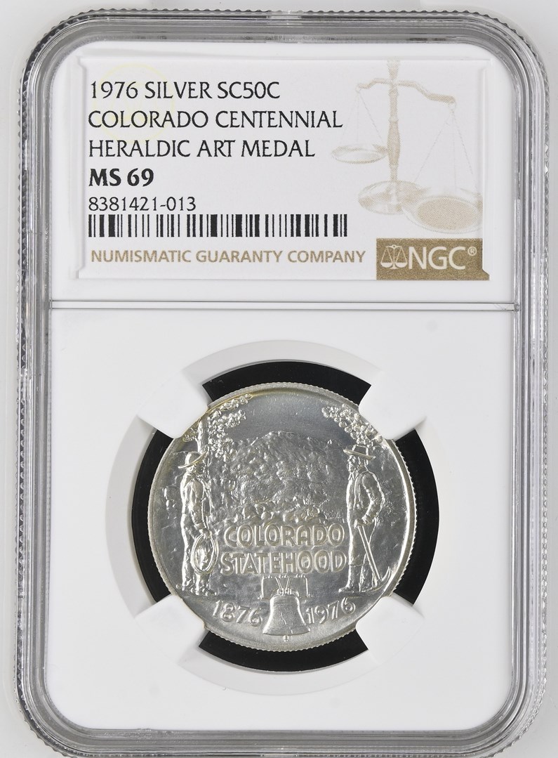 1976 SILVER COLORADO CENTENNIAL SC50C MS | Coin Explorer | NGC