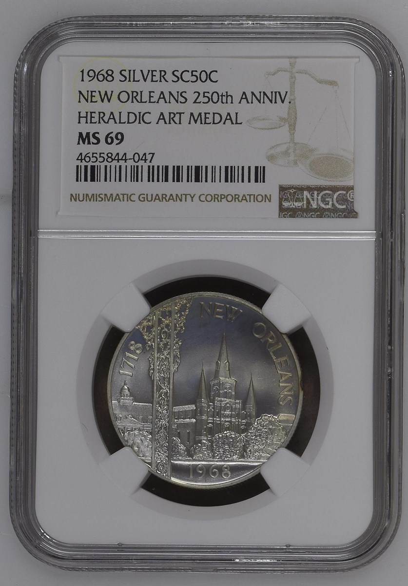 1968 SILVER NEW ORLEANS 250th ANNIV. SC50C MS | Coin Explorer | NGC