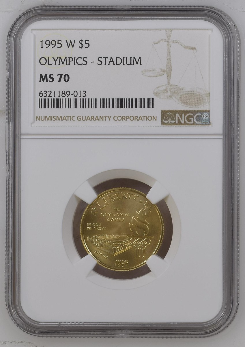 1995 W OLYMPICS - STADIUM $5 MS | Coin Explorer | NGC