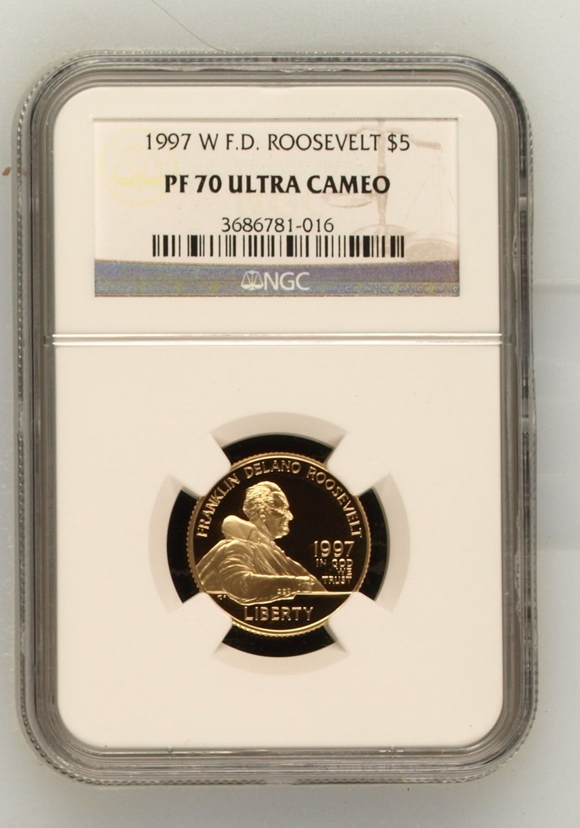 1997 W FRANKLIN D. ROOSEVELT $5 PF | Coin Explorer | NGC