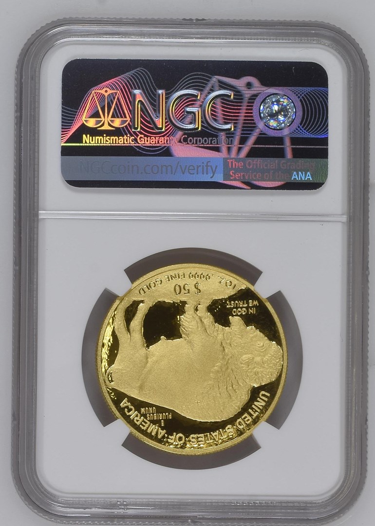 2009 W BUFFALO .9999 FINE G$50 PF | Coin Explorer | NGC