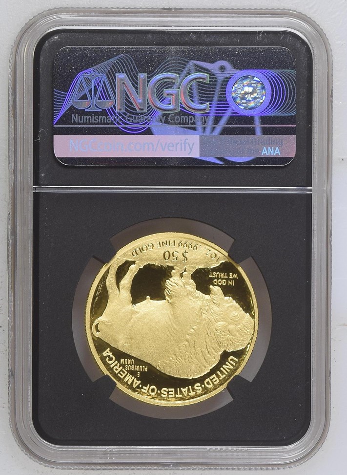 2008 W BUFFALO .9999 FINE G$50 PF | Coin Explorer | NGC