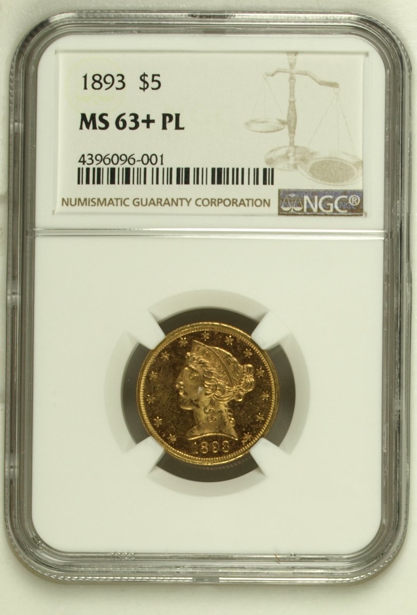 1893 $5 MS | Coin Explorer | NGC