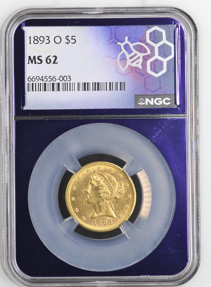 1893 O $5 MS | Coin Explorer | NGC