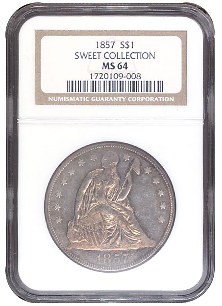 1857 $1 MS | Coin Explorer | NGC