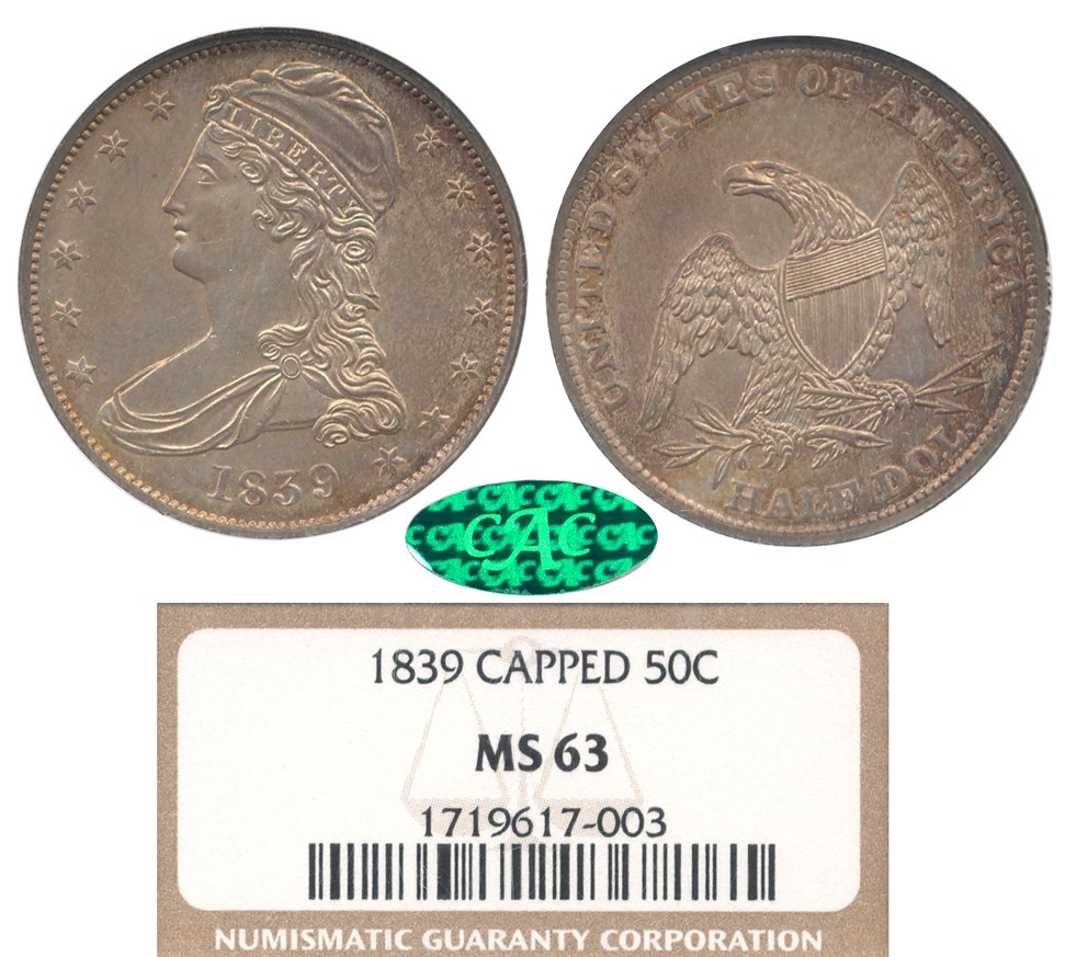 1839 CAPPED 50C MS | Coin Explorer | NGC