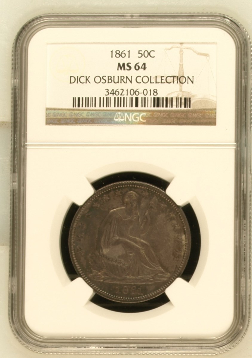 1861 50C MS | Coin Explorer | NGC