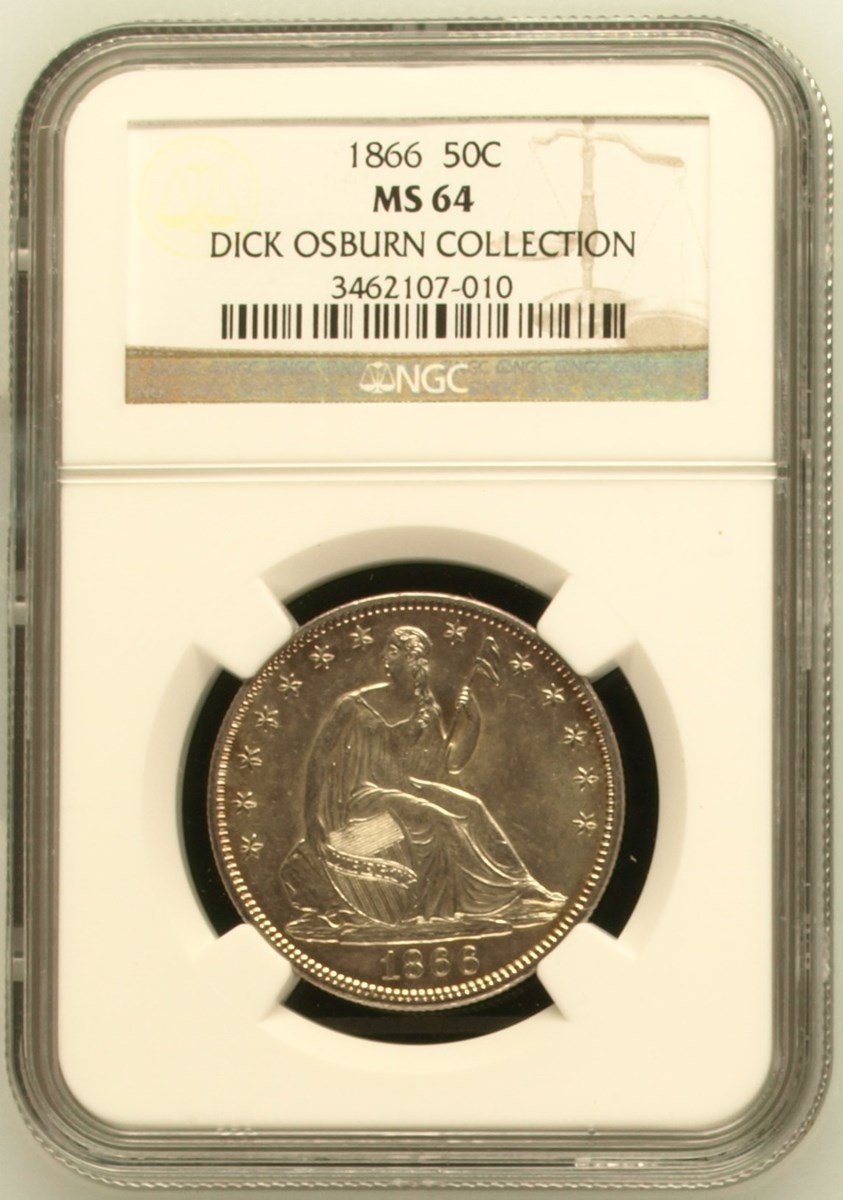 1866 MOTTO 50C MS | Coin Explorer | NGC