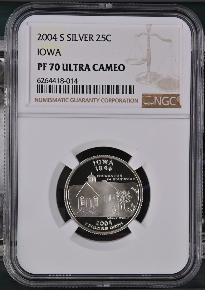 2004 S SILVER IOWA 25C PF | Coin Explorer | NGC