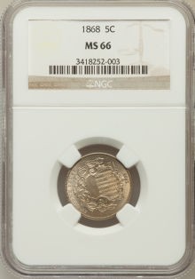 1868 5C MS | Coin Explorer | NGC