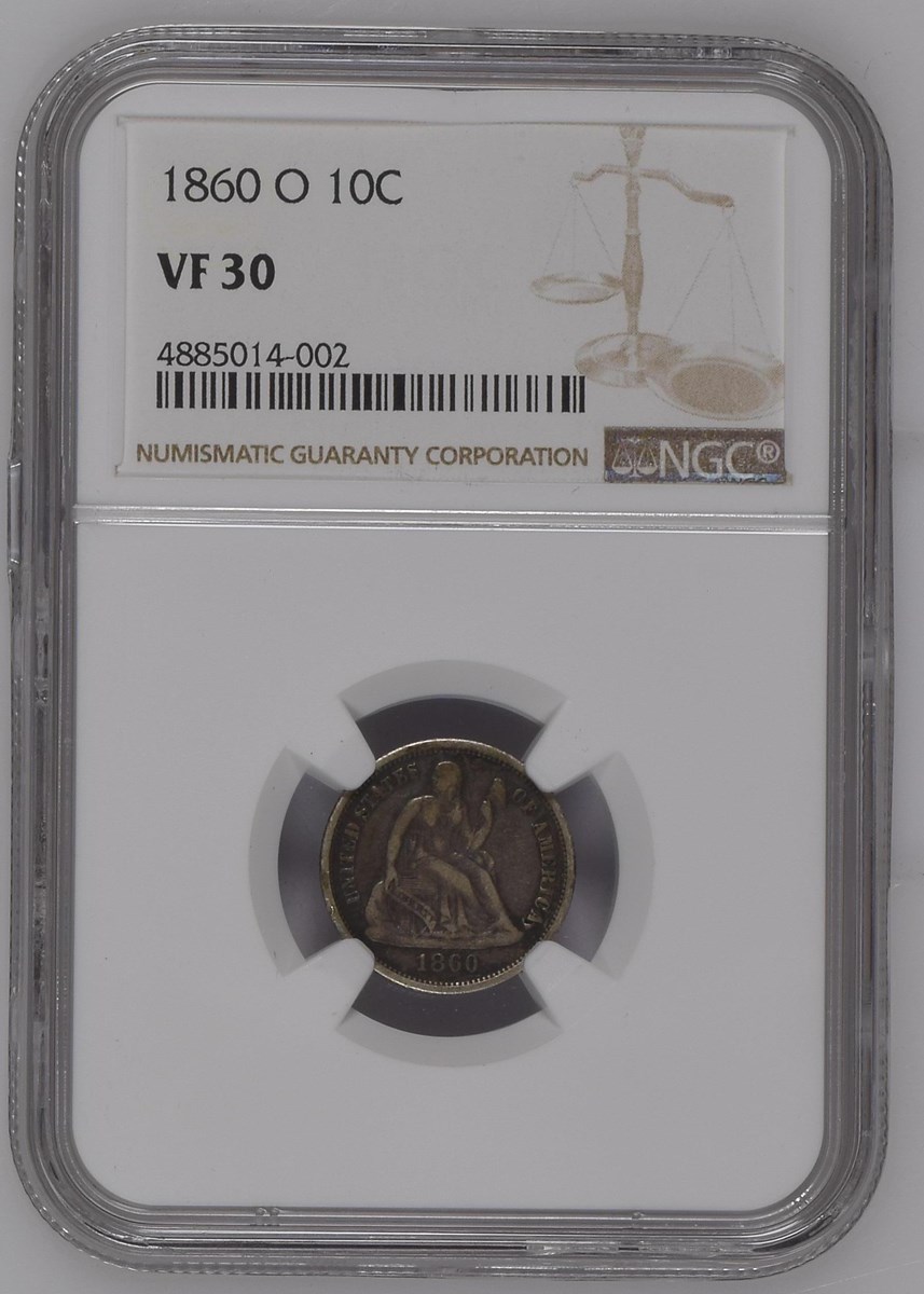 1860 O 10C MS | Coin Explorer | NGC