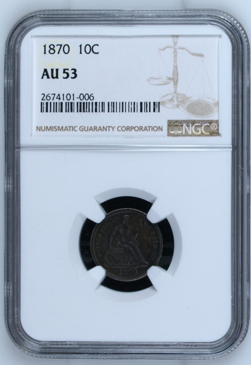 1870 10C MS | Coin Explorer | NGC