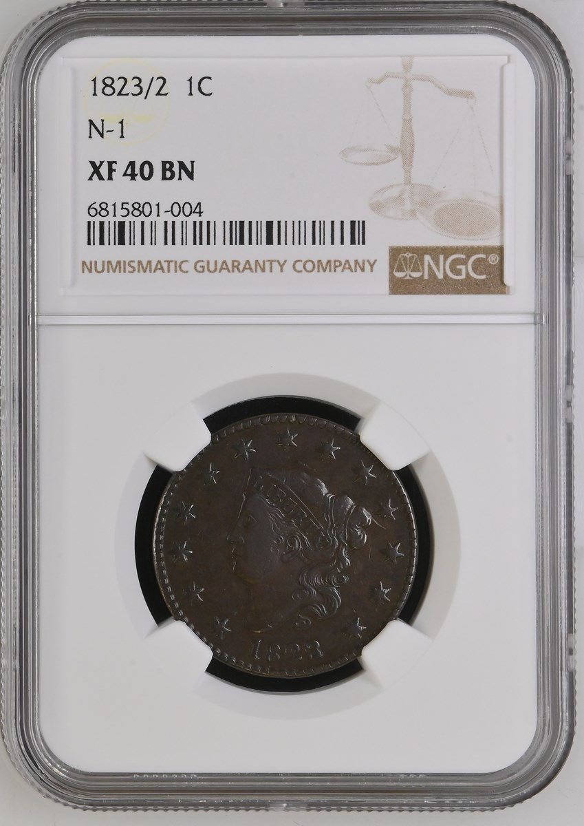 1823/2 N-1 1C MS | Coin Explorer | NGC