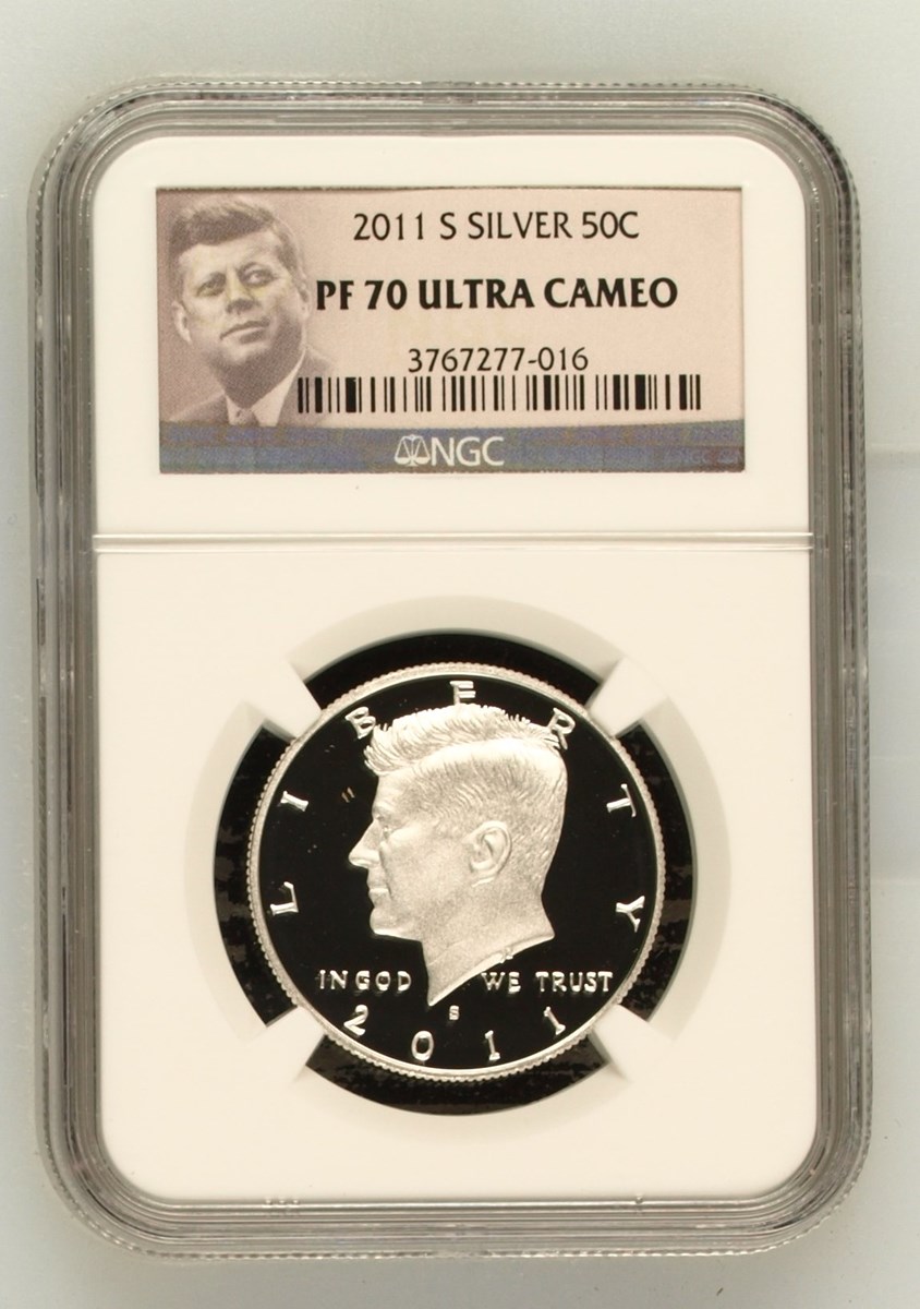最高鑑定 NGC-PF70 アメリカ ケネディ　50セント　銀貨　2011S 2011 S SILVER 50C PF | Coin Explorer | NGC