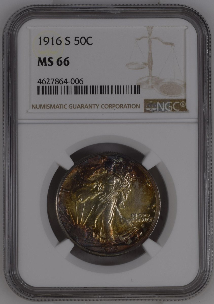 額 1916 S 50C MS | Coin Explorer | NGC