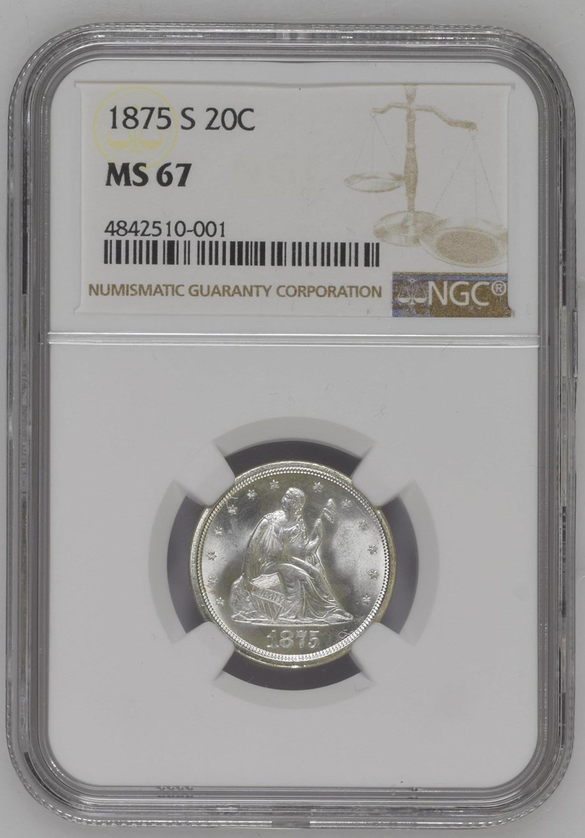 1875 S 20C MS | Coin Explorer | NGC