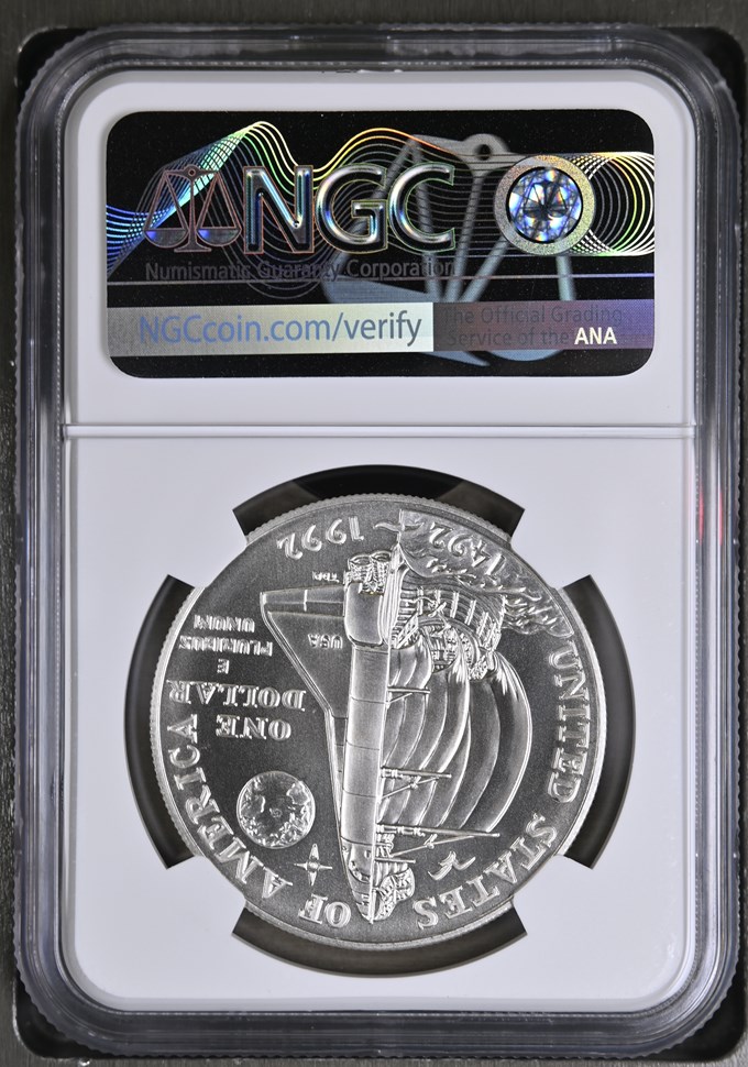 1992 D Columbus Quincentenary S$1 MS | Coin Explorer | NGC