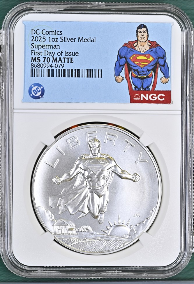2025 1oz Silver Superman Medal MS | Coin Explorer | NGC