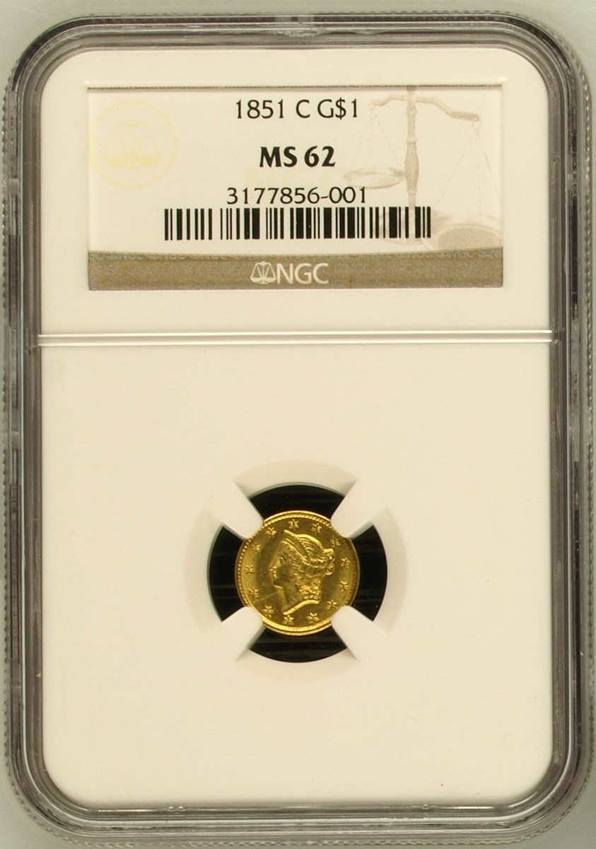 1851 C G$1 MS | Coin Explorer | NGC