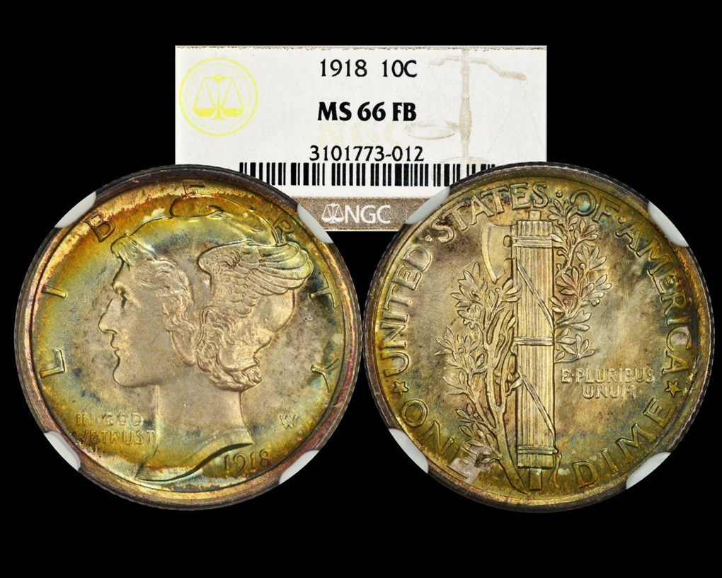 1ダイム　マーキュリーダイム　1918　s 　1DIME 1918 10C MS | Coin Explorer | NGC