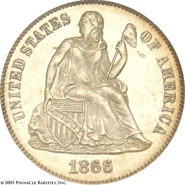 1866 10C MS | Coin Explorer | NGC