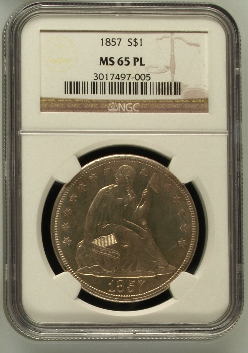 1857 $1 MS | Coin Explorer | NGC