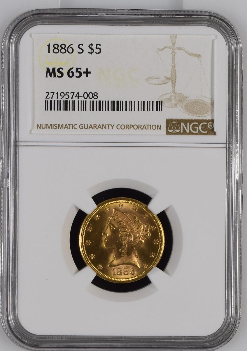 1886 S $5 MS | Coin Explorer | NGC