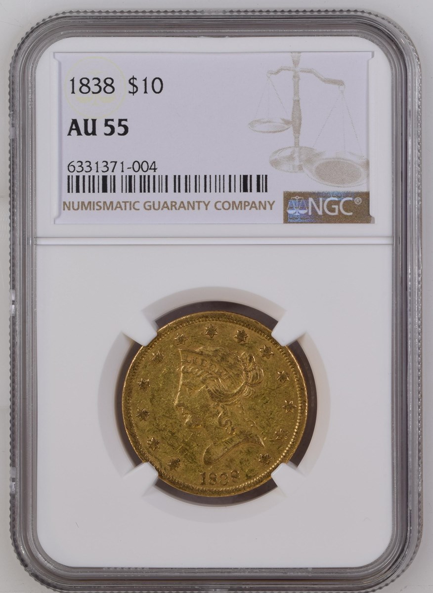 1838 $10 MS | Coin Explorer | NGC