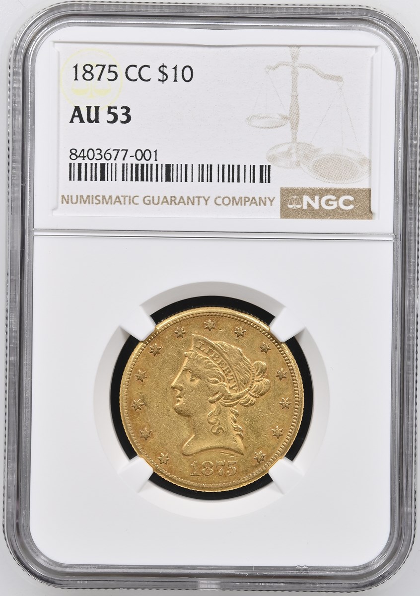 1875 CC $10 MS | Coin Explorer | NGC