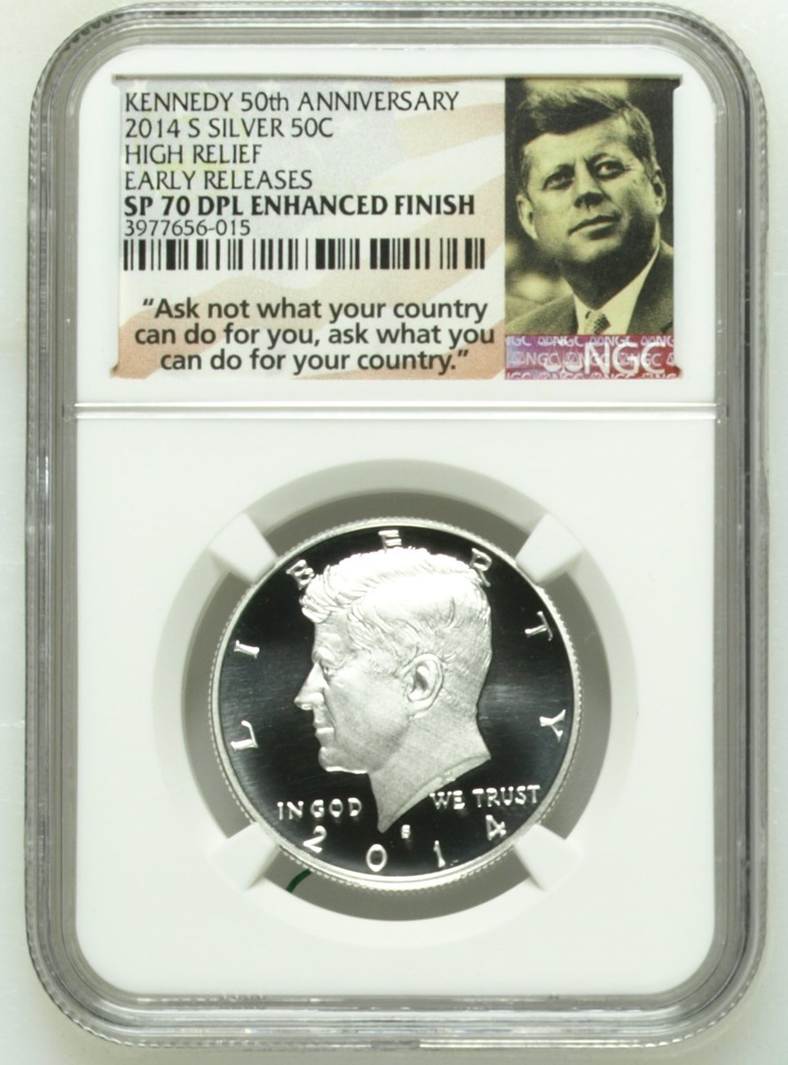 2014 S SILVER HIGH RELIEF 50C SP | Coin Explorer | NGC