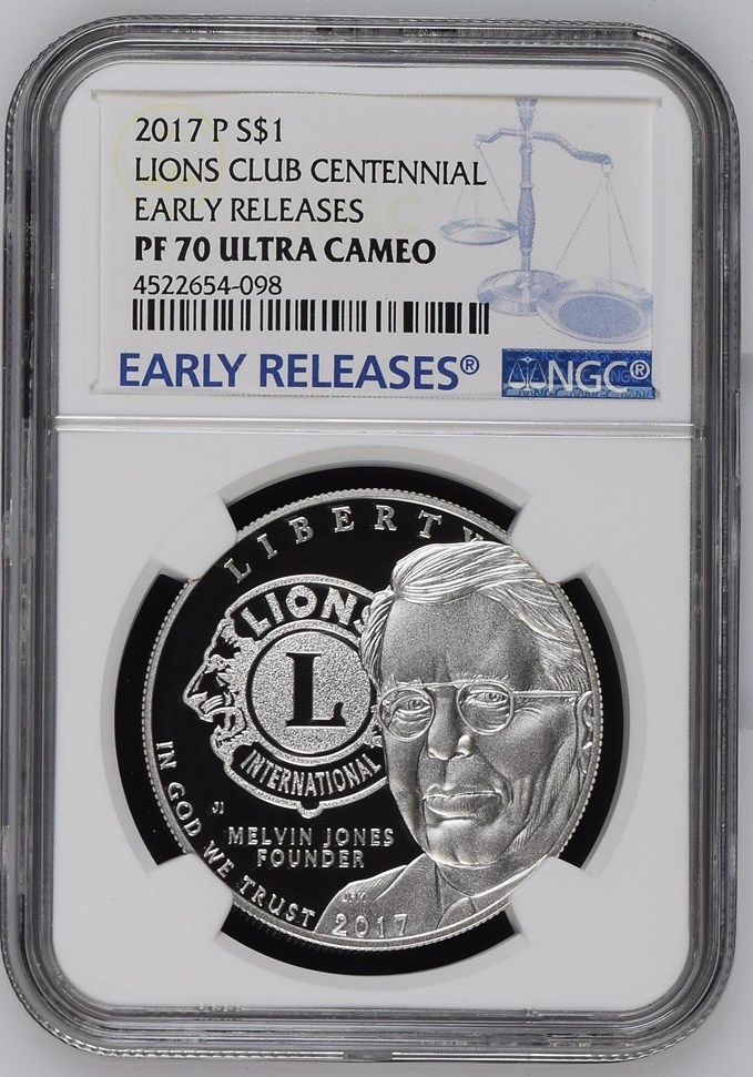 2017 P LIONS CLUB CENTENNIAL S$1 PF | Coin Explorer | NGC