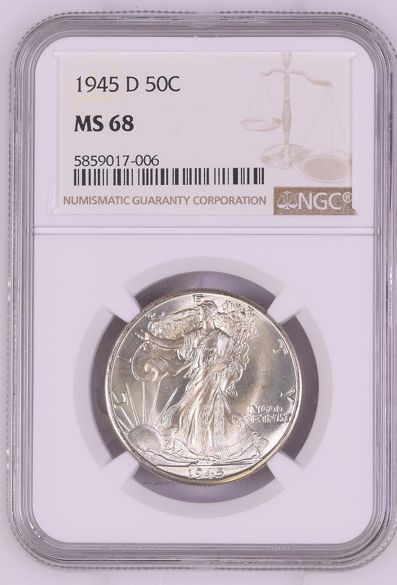 1945 D 50C MS | Coin Explorer | NGC