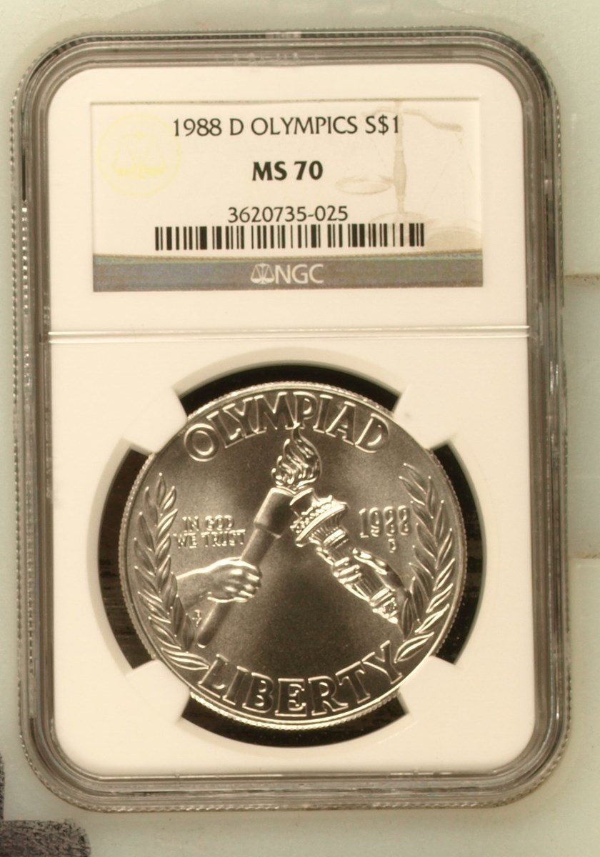 1988 D OLYMPICS S$1 MS | Coin Explorer | NGC
