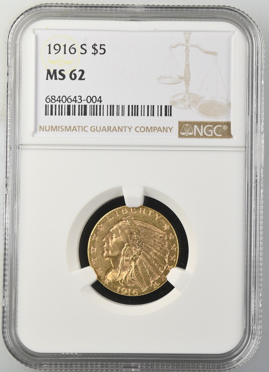 1916 S $5 MS | Coin Explorer | NGC