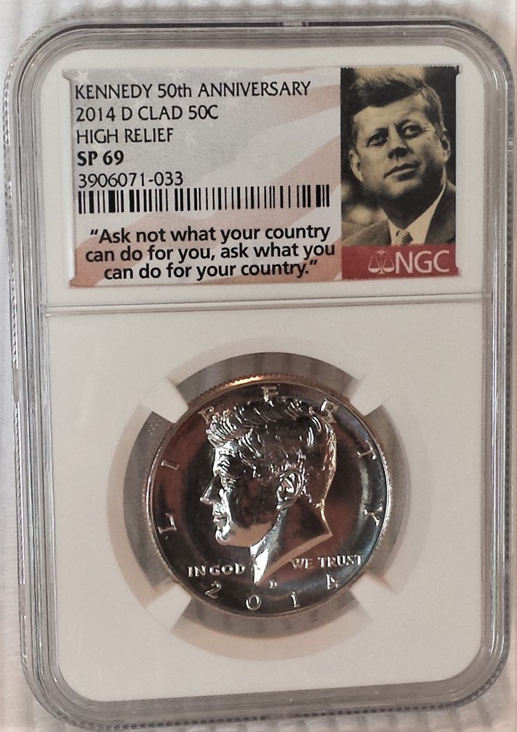 2014 D CLAD HIGH RELIEF 50C SP | Coin Explorer | NGC